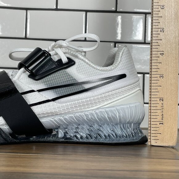 Nike Romaleos 4 Mens Size 5 Weightlifting Shoes White Black Training Sneakers - Picture 9 of 13